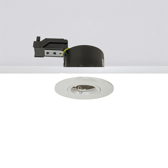 GU10 Fire Rated IP20 Downlight - Fixed Trim, 90mm in Matt White